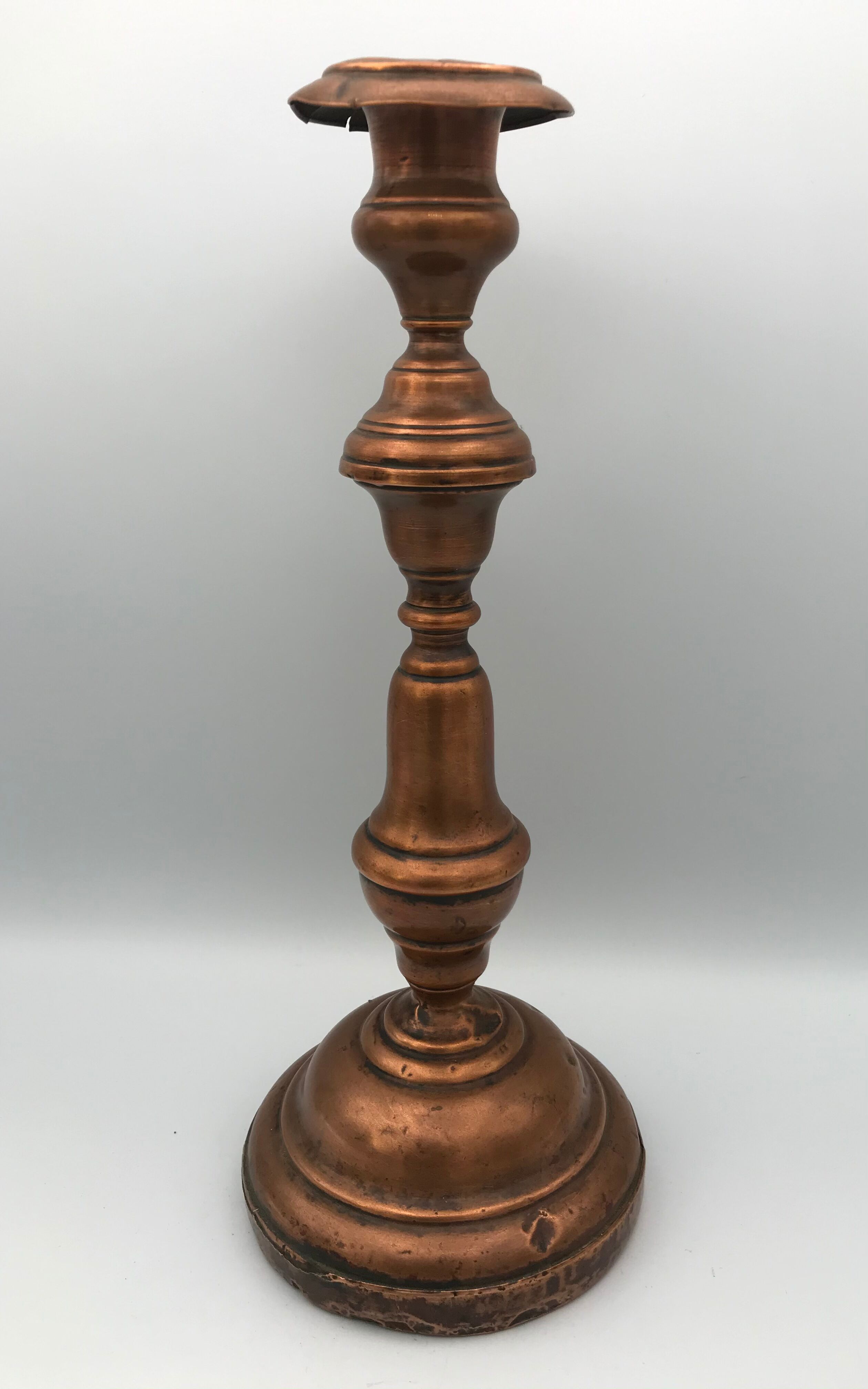 Chandelier old candlestick in cuivre 28.5 cm