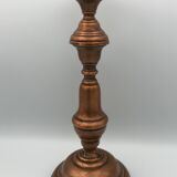 Chandelier bougeoir ancien en cuivre 28,5 cm