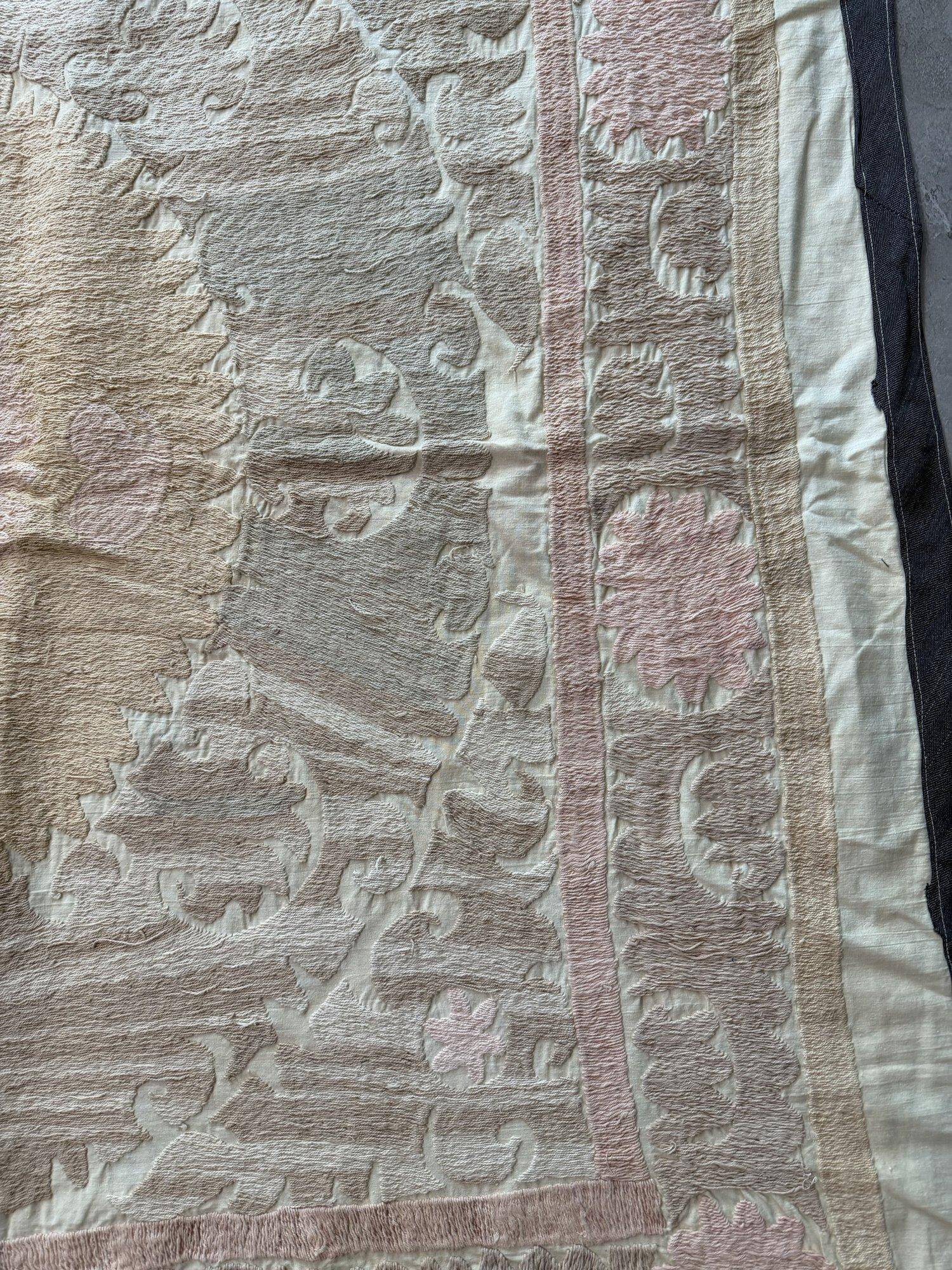 Vintage hand-embroidered tablecloth 135x138 cm
