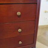 Rare - 6 drawer chest of drawers - mahogany - Louis xvi style - spinning top feet