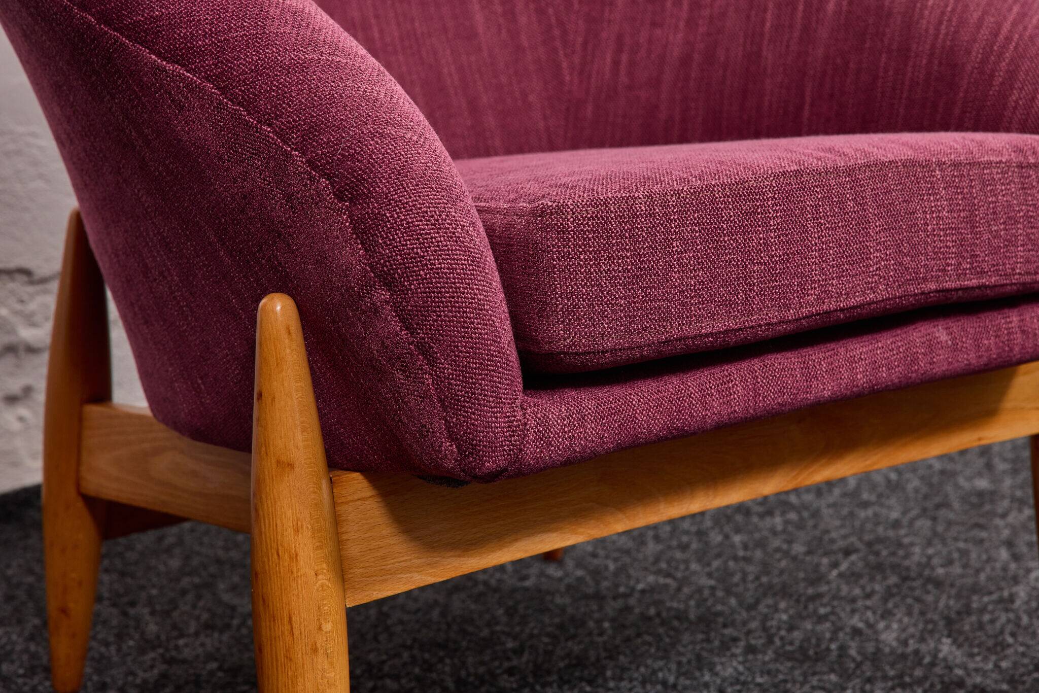 Lounge Chairs in Hand-Stitched Jacquard Upholstery by Sándor Palócz, 1968