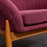 Lounge Chairs in Hand-Stitched Jacquard Upholstery by Sándor Palócz, 1968