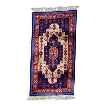 Tapis Savonnerie vintage français 95 cm x 177 cm années 1950 - 1C1231