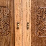 Parisian art deco sideboard in raw oak 1930