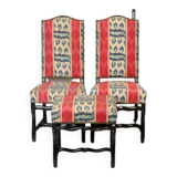 Two Sheepbone chairs and a matching ottoman