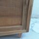 Vintage wooden buffet with a waxed finish, 2 sliding doors.