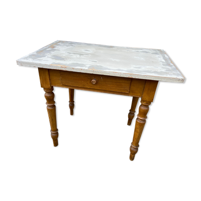 Table de ferme shabby chic sapin 1920s