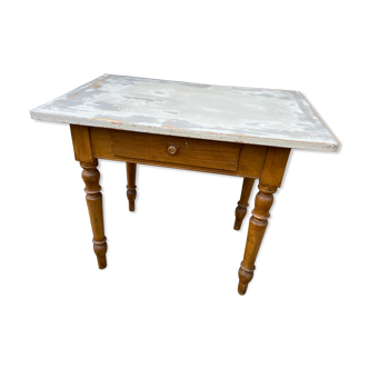 Table de ferme shabby chic sapin 1920s