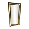 Bronze Mirror with Gilded Frame Belgo Chrom Belgium 1970 70x140cm