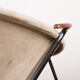 Danish armchair in Leather, Steel and Teak, Balloon model by Hans Olsen 1960.