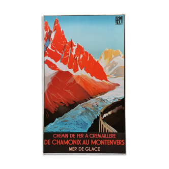 From Chamonix to Montenvers displays PLM 58x98 cm
