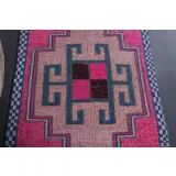 1970s Vintage Turkish Oushak Diamond Wool Runner 98x334