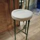 Pair of patinated bronze stools in the spirit of Giacometti.