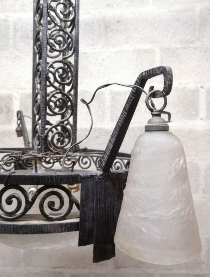 Lustre art deco glassware Degué 1930