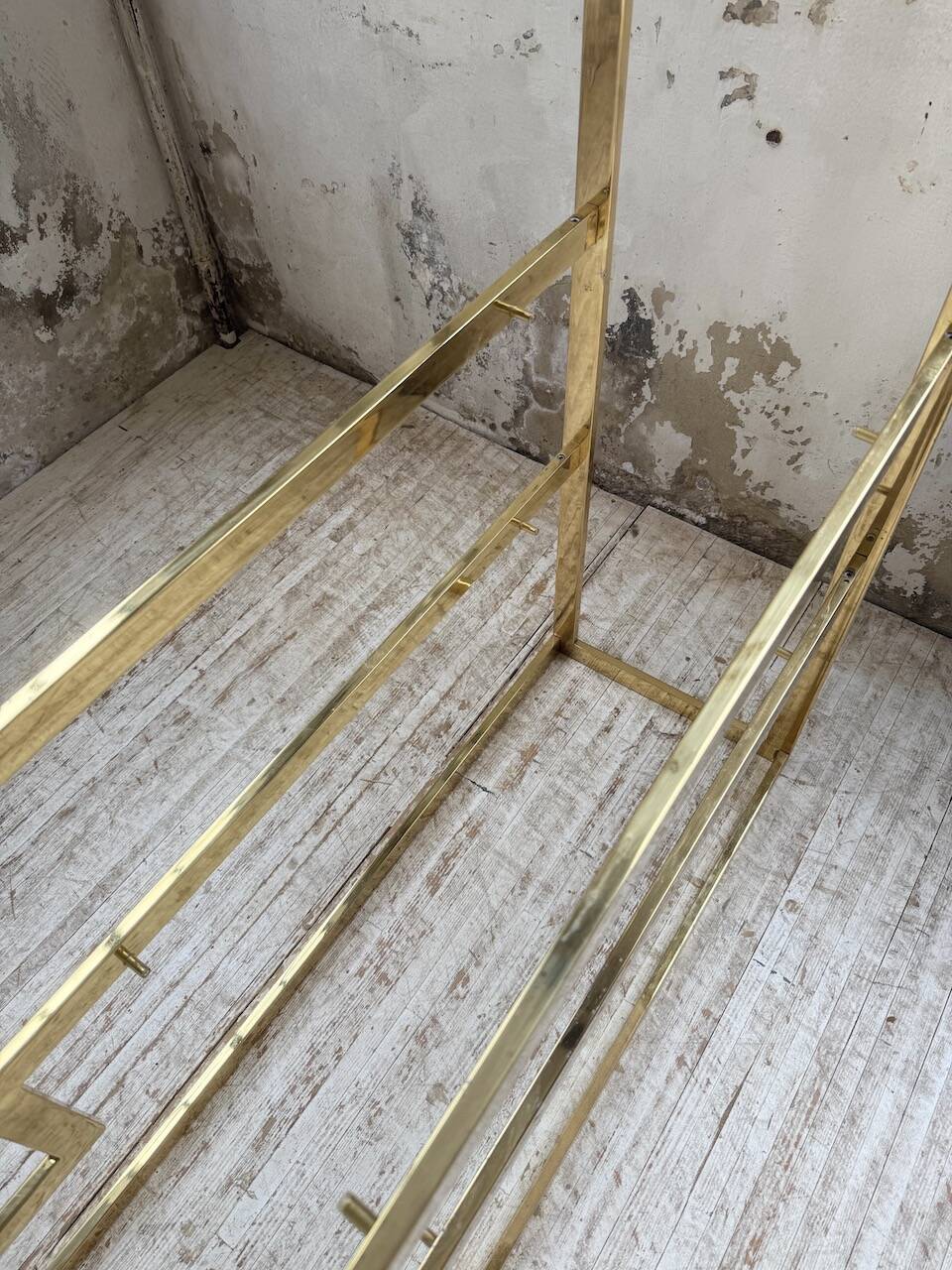 Brass shelf 1970 Belgo Chrom regency