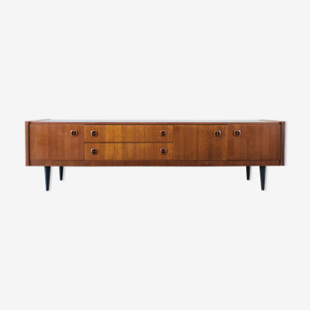 Enfilade scandinave basse en teck 1960