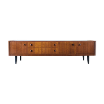 Enfilade scandinave basse en teck 1960