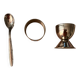 Vintage 70's stainless steel egg cup set