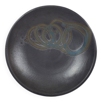 Stoneware dish / cup signed Jean Cacheleux