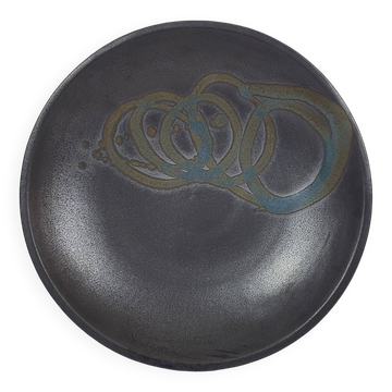 Stoneware dish / cup signed Jean Cacheleux