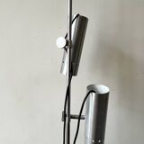 Chrome metal floor lamp with 3 spots by Alain Richard, design 1970.