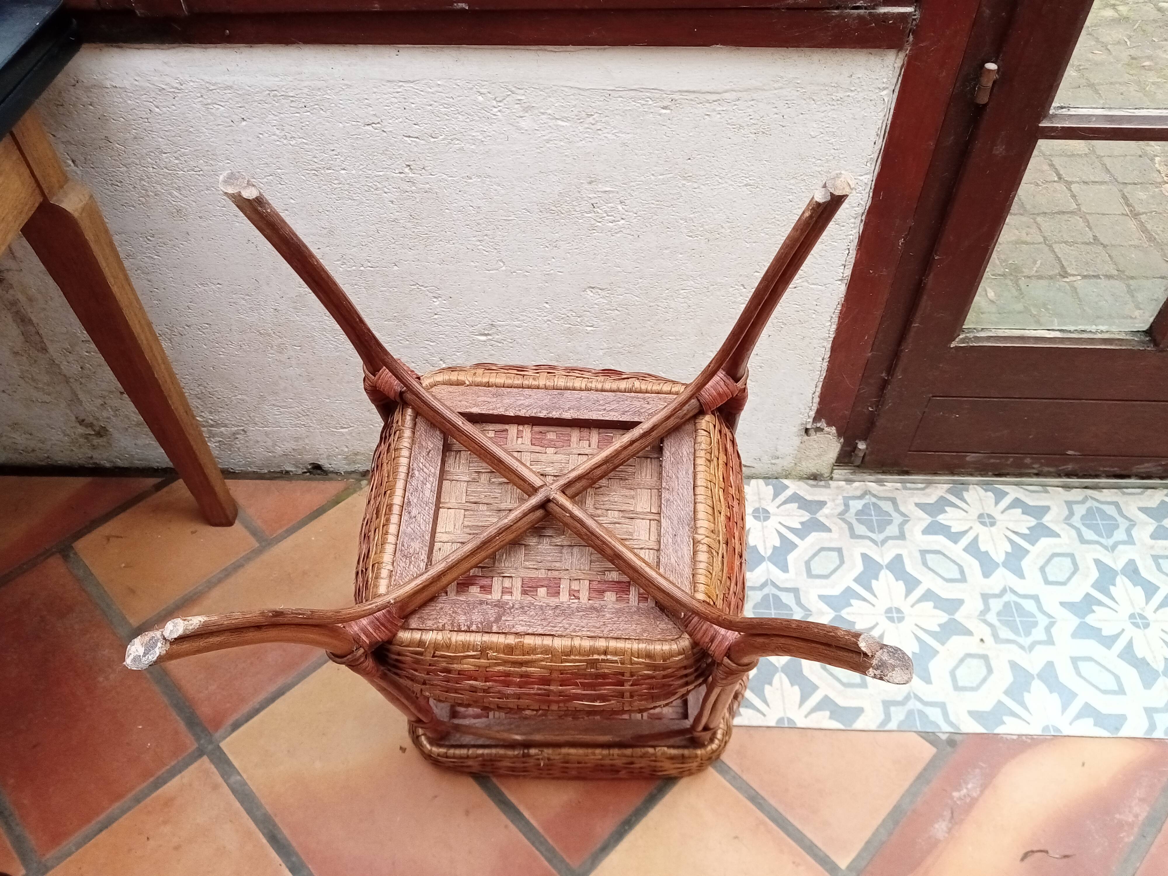 Small rattan table