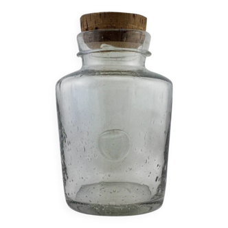 Bonbonnière verre bullé vintage format XL