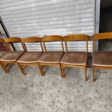 Scandinavian vintage solid teak chairs ulferts sweden 1960