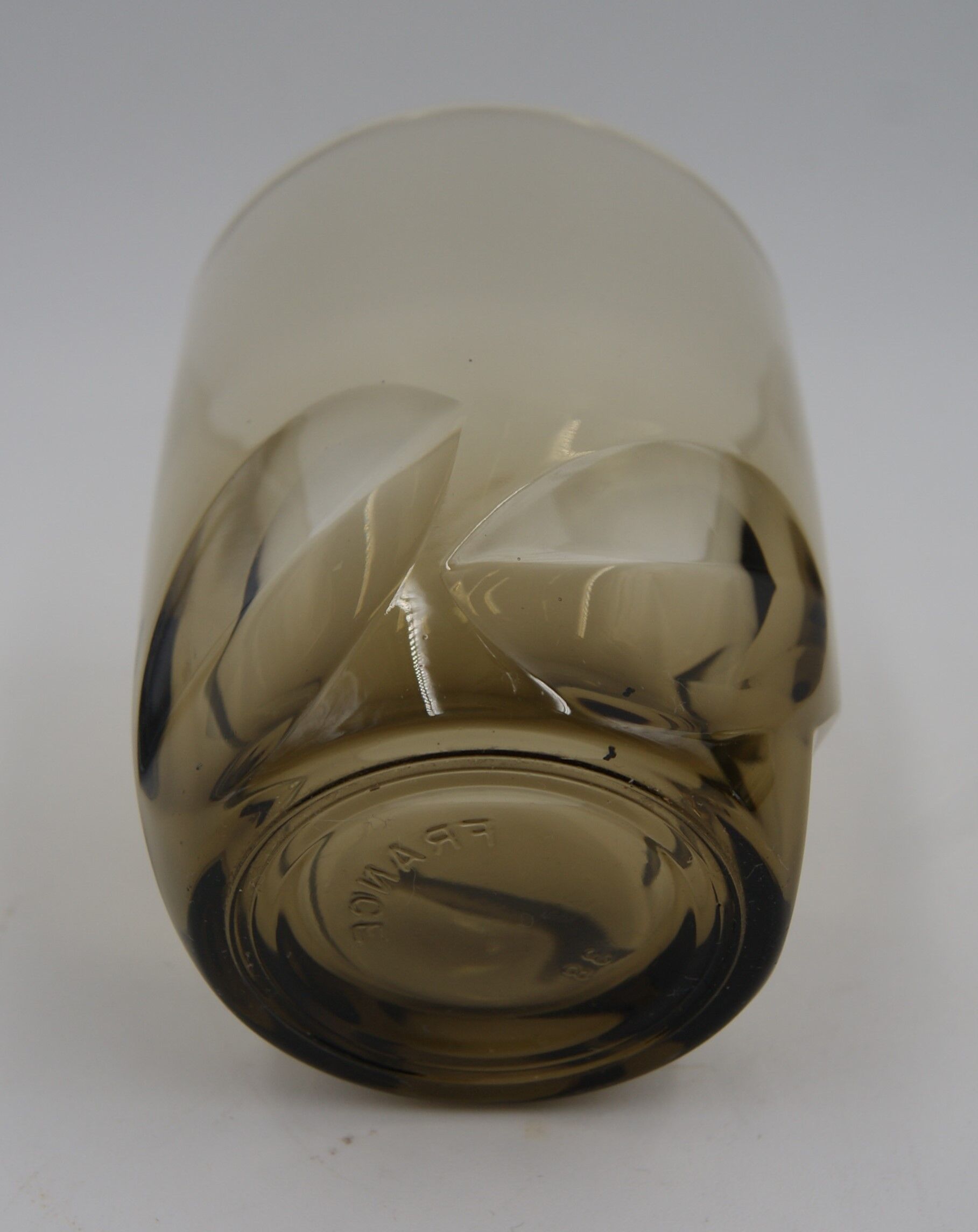 Vintage smoked glass service