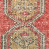 Turkish Light Yellow & Red Vintage Rug, 135x253Cm