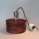 Oxar 1970 pendant light in smoked brown pvc.