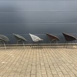 5x Knoll Bertoia Diamond chair upholstered