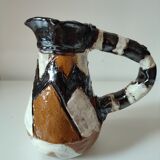 Artisanal ceramic pitcher vase