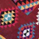 Double-sided Berber kilim rug hand-woven in natural wool