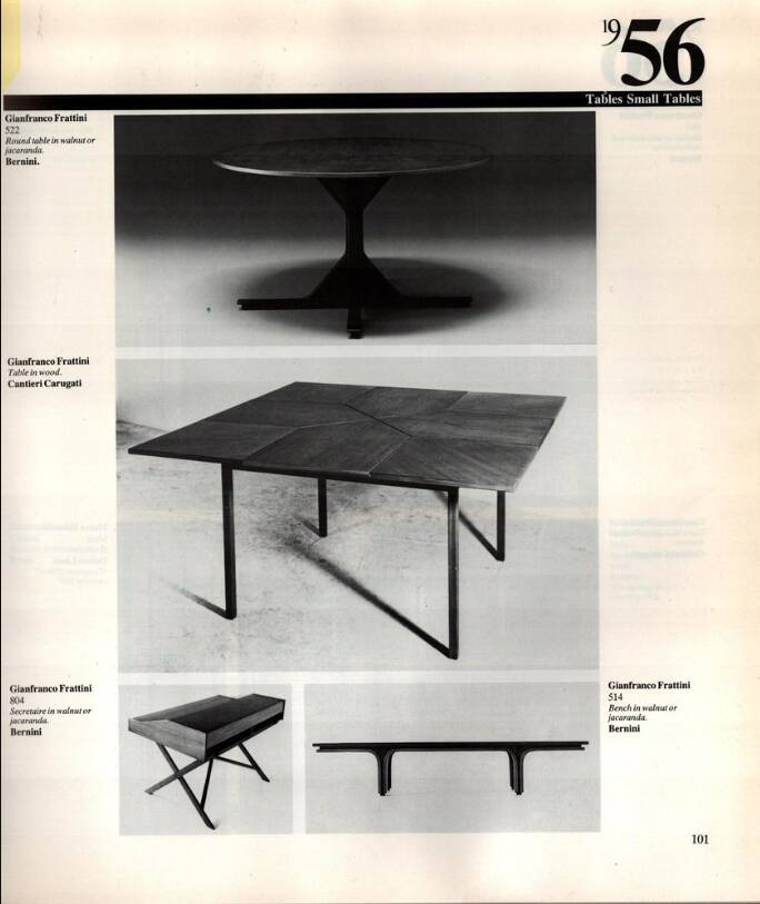 Round dining table "522" by Gianfranco Frattini for Bernini, Italy 1956