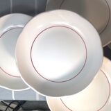 Hollow plates and vintage dessert Cream Raspberry Line