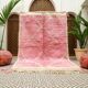 Tapis marocain en laine rose
