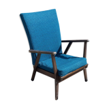 Armchair year 50 wood and fabrics