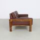 Danish Sofa in Leather and Rosewood by H. W. Klein for Bramin, 1970s