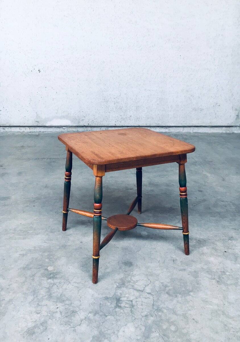 Amsterdam School Painted Side Table, Netherlands, 1920s