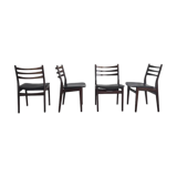 Ensemble de quatre chaises de salle à manger fabriquées par Topform années 1950