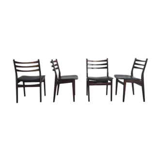Ensemble de quatre chaises de salle à manger fabriquées par Topform années 1950