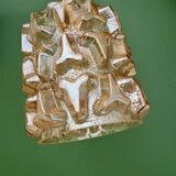 Vintage amber glass globe wall light