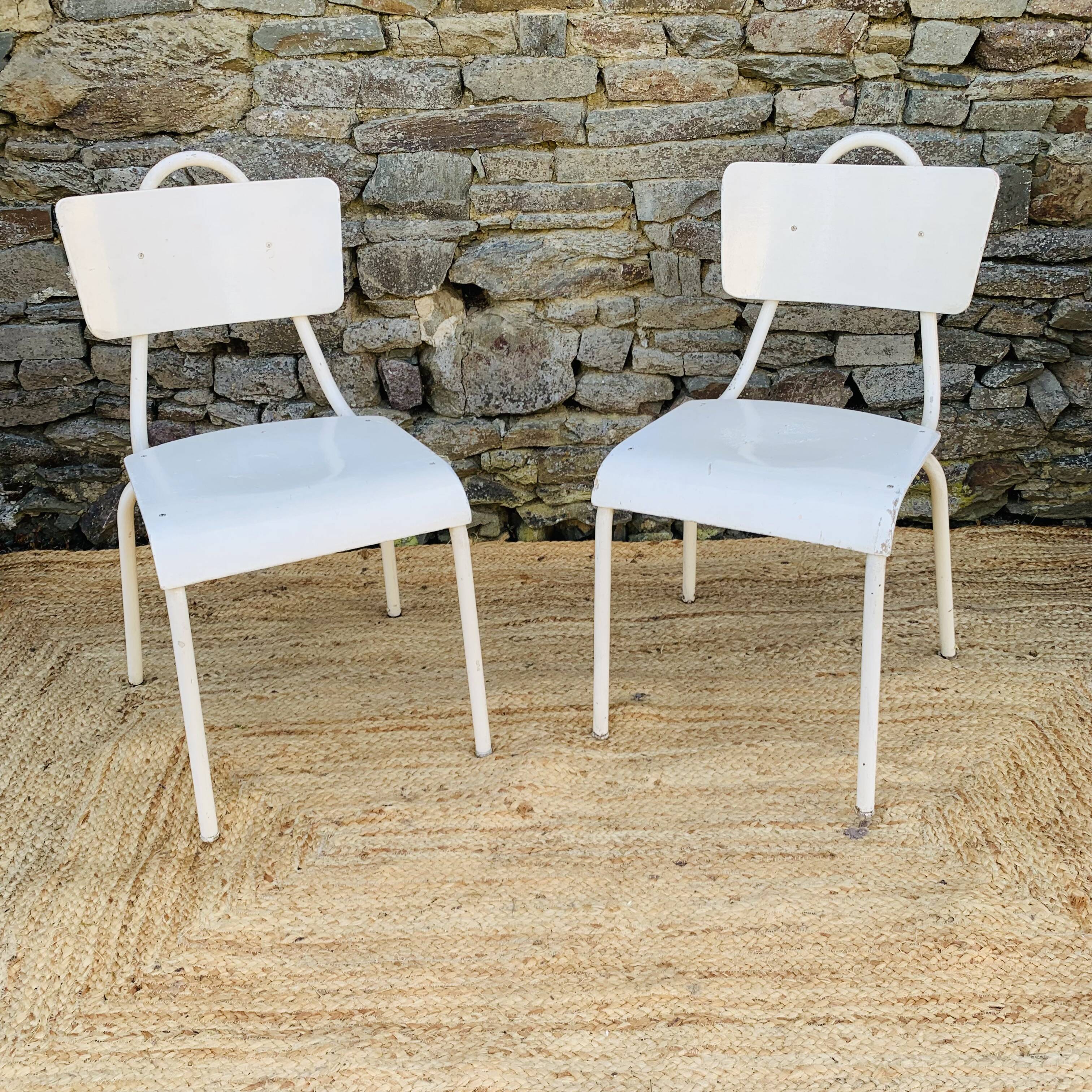 Pair of white chairs