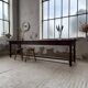 Table XXL noyer massif foncé 3m