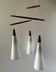 Suspension vintage scandinave triple teck et opaline