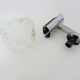 Vintage space age 60s wall light in chrome metal