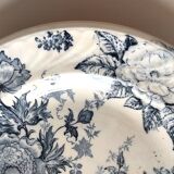 Plat faïence fleurs bleues modèle Glory 31,5 cm