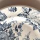 Flat earthenware blue flowers model Glory 31.5 cm