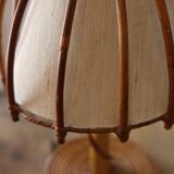 Louis Sognot rattan lamp, 1950s-60s